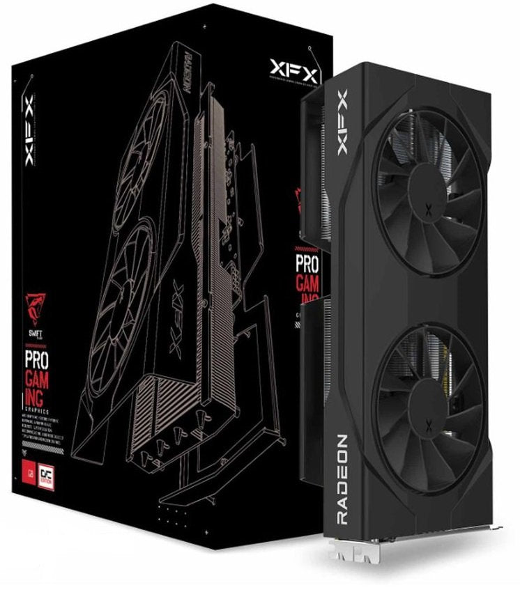 TARJETA DE VIDEO XFX SWIFT RX 9060 XT DUAL FAN / 8GB/ GDDR6/ PCIE 5.0/128 BIT/GAMA ALTA TARJETA DE VIDEO XFX SWIFT RX 9060 XT DUAL FAN / 8GB/ GDDR6/ PCIE 5.0/128 BIT/GAMA ALTA